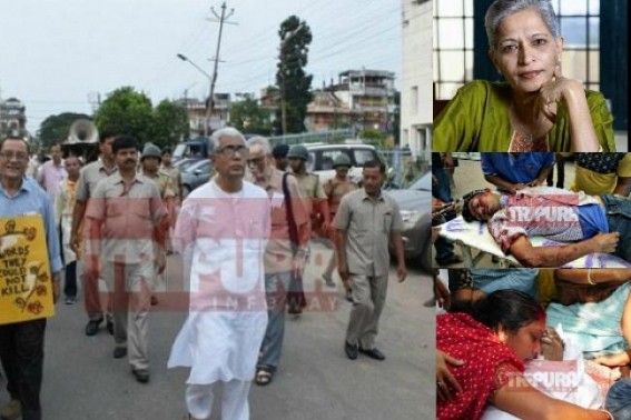 Manik shed tears for Gauri Lankesh, but no rally-walk for Tripuraâ€™s 2 journalists murders : Still CPI-M claims oppositionâ€™s strike on Journalist Killing was â€˜Politically Motivatedâ€™ & â€˜Illogicalâ€™